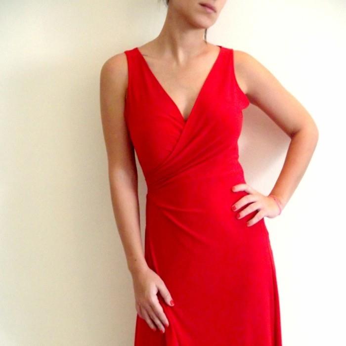 vücudu saran kırmızı-süper dar-yeniden boyutlandırılmış elbise