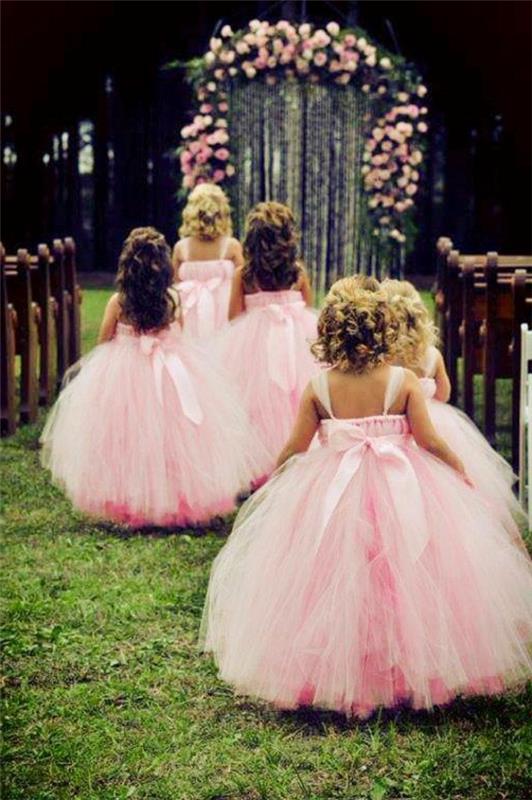 çocuk için elbiseler-prenses-düğün
