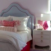 Design feminino de quarto rosa