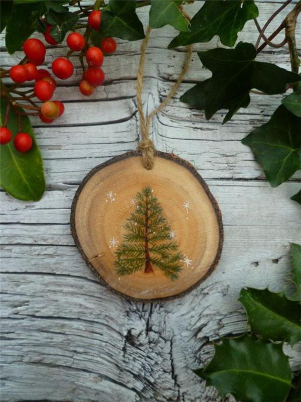 medienos rąstas-šiltas-dekoravimas-su-medžio gabalu