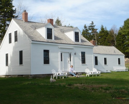 Fachada de la casa blanca