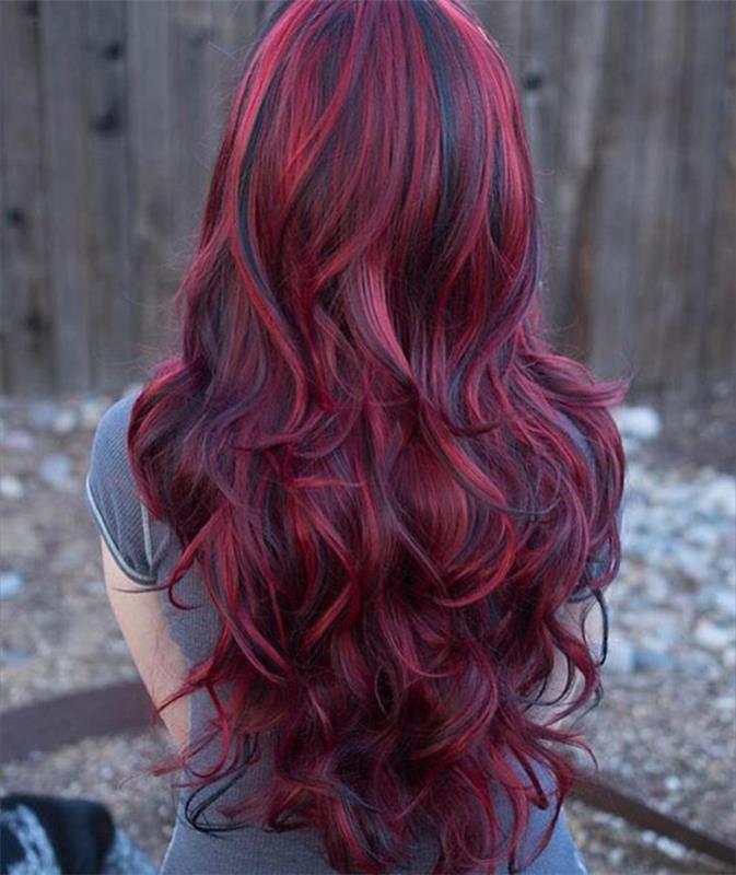 Maun kızıl saç ahududu kırmızı renk en iyisini seçin