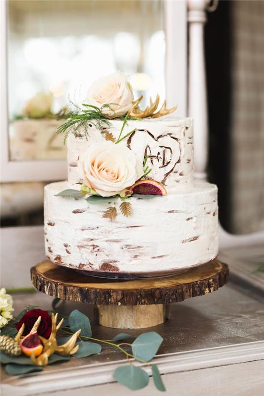 Šalies vestuvių vestuvių tortas, kaimiškas prašmatnus pyrago įvaizdis, vestuviniai pyragaičiai, amerikietiško vestuvinio torto idėja