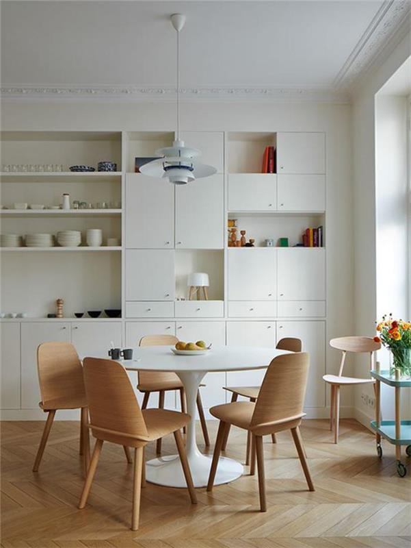 skandinavsko-jedilno-mizo-stoli-tulipani-skandinavsko oblikovanje