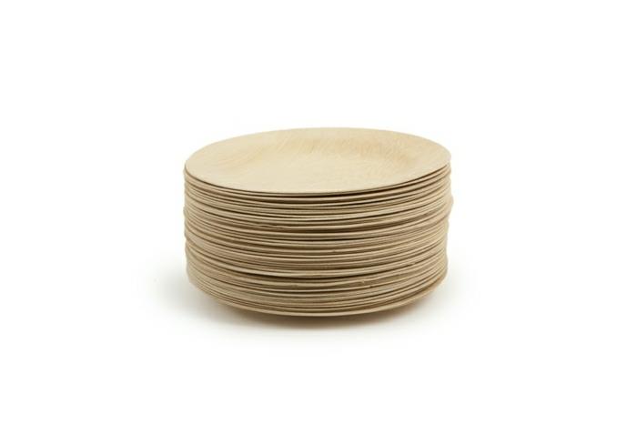 yemek odası - bambu çanak çömlek-iyi döşenmiş-bambu-yuvarlak tabak