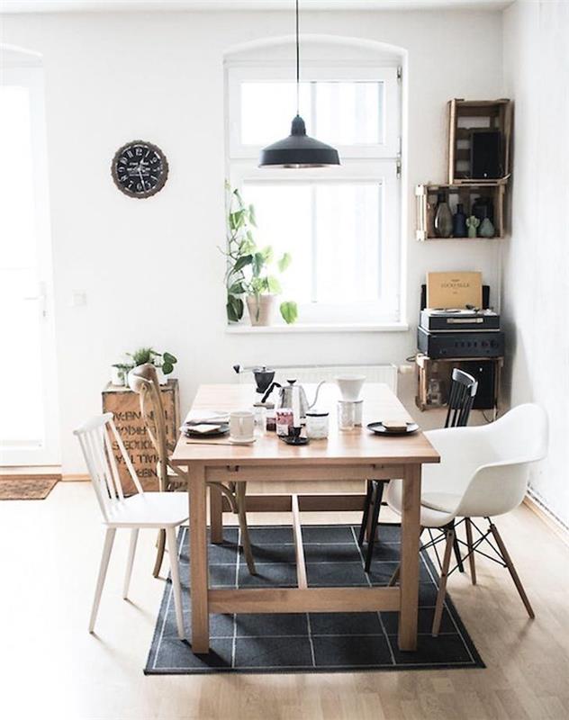 Küçük bir oturma odası dekorasyon bir oturma odası uzunluğu İskandinav dekor yemek masası sandalyeler İskandinav tarzı