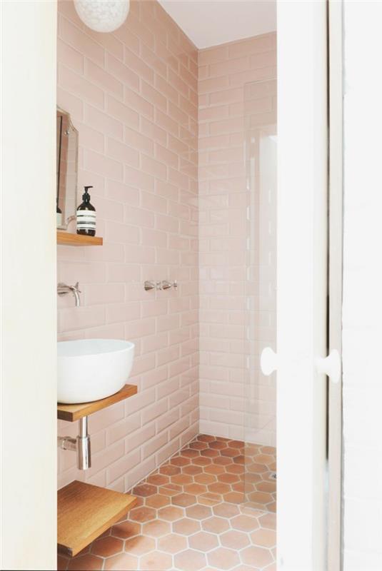 stara kopalnica-roza-mozaik-ploščice-mozaik-keramična tla