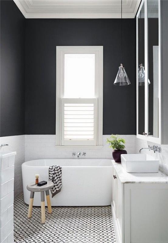 modern oval küçük boy küvetli küçük banyo