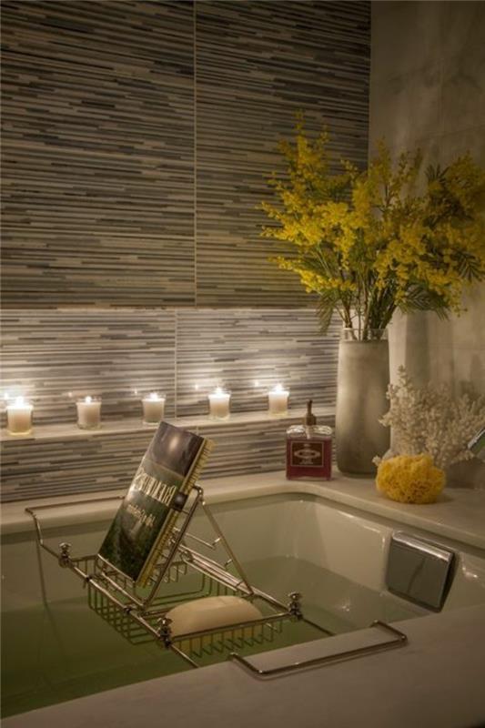 Zen-deco-vonios kambarys-bambukas-vonios kambarys-balta-vonia-interjero-gėlės