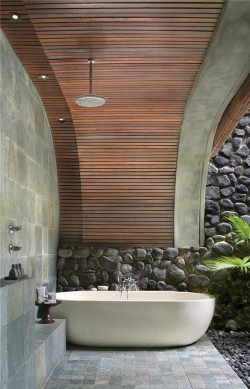 „Zen-deco“ vonios kambarys-išorė-vonios kambarys-pilka-akmens-siena-pilka-grindinys
