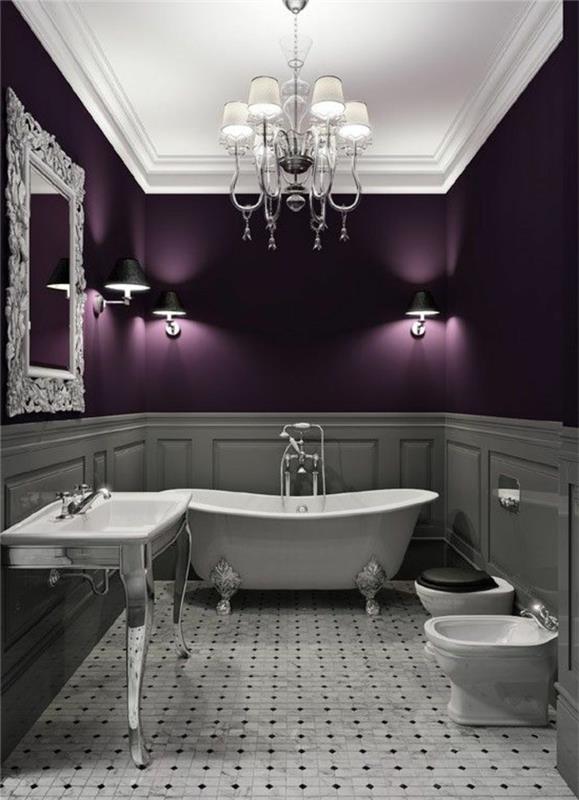 kopalniško-sivo-vijolično-barvno-vijolično-stropno-belo-elegantno-kopalniško pohištvo