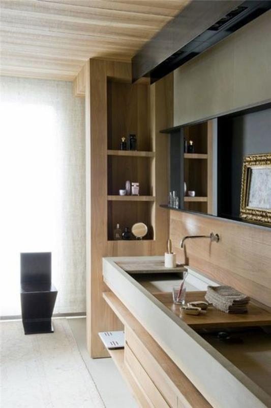 vonios kambarys-nebrangūs-baldai-šviesaus medžio-vonios-spintelė-allibert