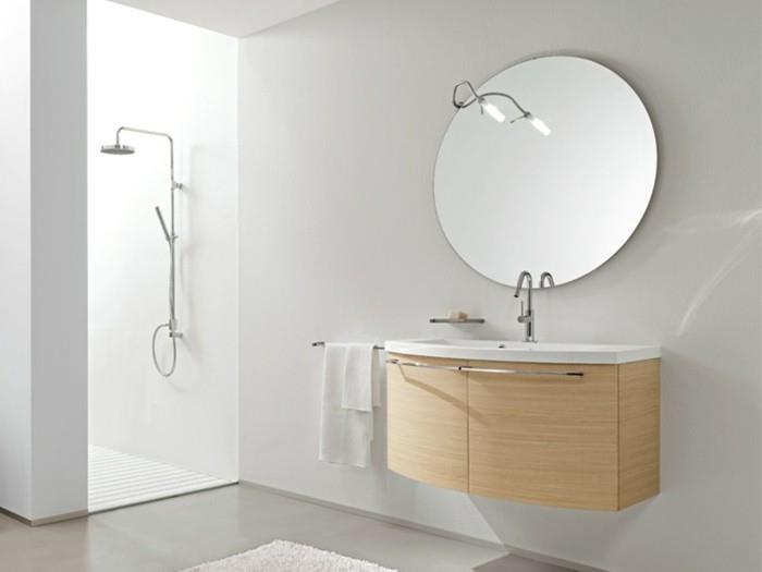 Apvalus veidrodis-vonios kambarys-Edoné-by-Agorà-Group-šviesaus medžio baldai-apvalus veidrodis