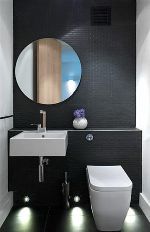 orijinal banyo için siyah-beyaz-banyo-siyah-duvar-dekorasyonu