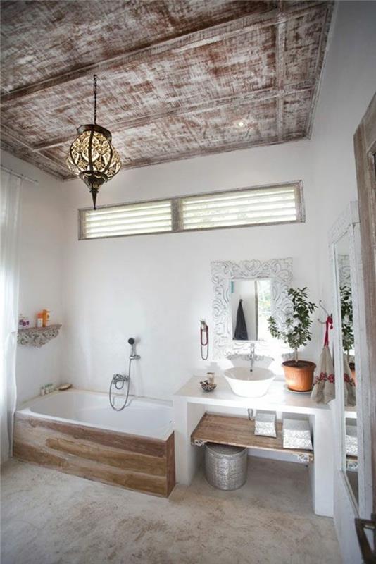 rustic-bathroom-zen-deco-bamboo-white-wall-waxed-betoninių grindų dizaino liustra