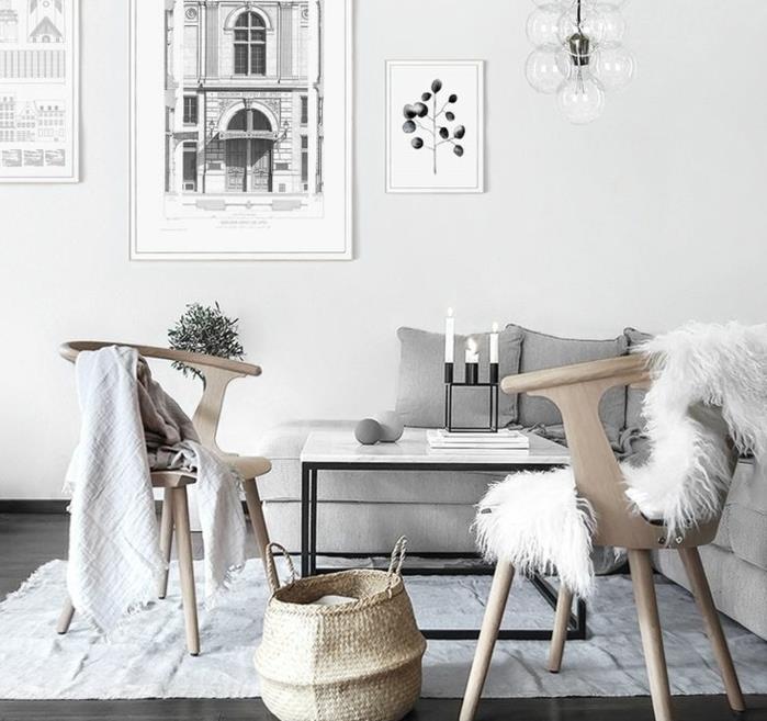 oturma odanızı nasıl dekore edersiniz, beyaz duvarlar, koyu gri zemin, beyaz ve siyah boya, köşe kanepe