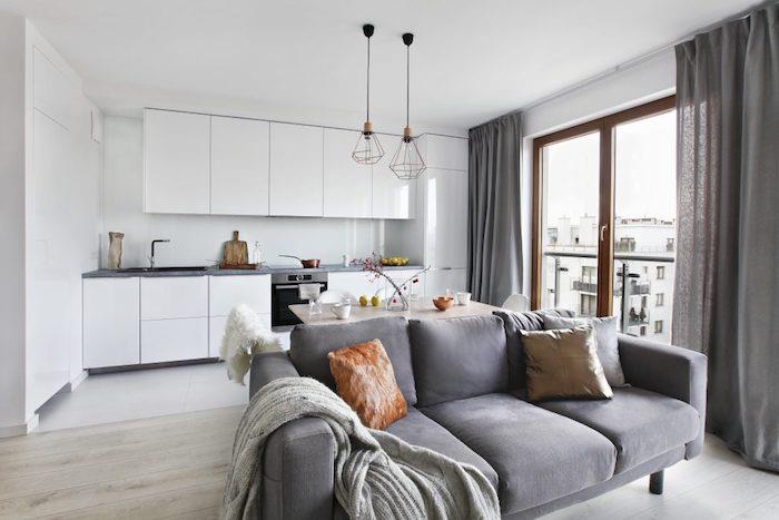 20m2 oturma odası yemek odası dekorasyon fikirleri serin modern oturma odası fikirleri rahat kanepe mutfak tamamen beyaz