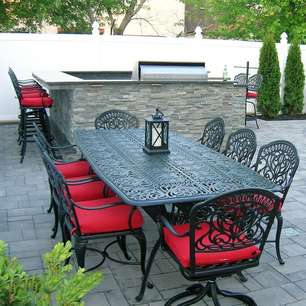 sodo baldai iš aliuminio-praktiška ir labai dekoratyvi sodui skirta įranga