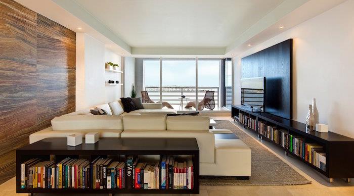 sodobna minimalistična dnevna soba s pohištvom iz kalax vinila