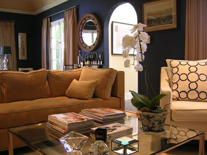 dnevna soba-lux-kavč-miza-rastlina orhideja