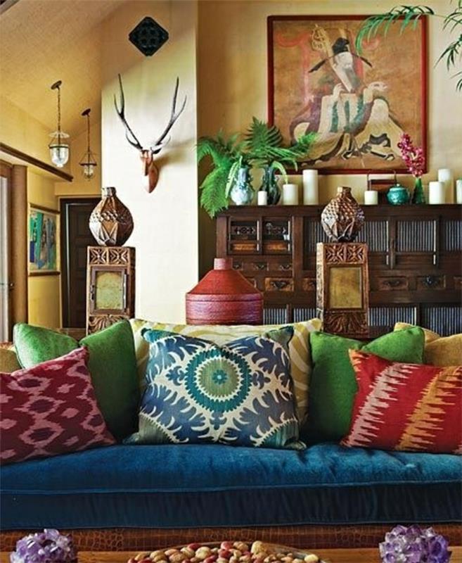 marokietiška svetainė-paris-marokietiški baldai-marokietiški-gyvenamieji kambariai-mėlyna-sofa-sofa-soussins