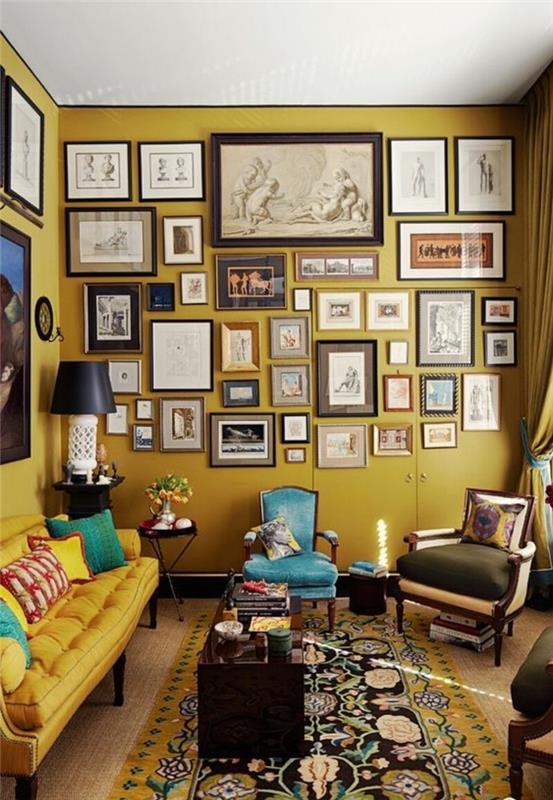 oturma odası-eklektik-tarzı-duvar-duvar-hardal-sarı