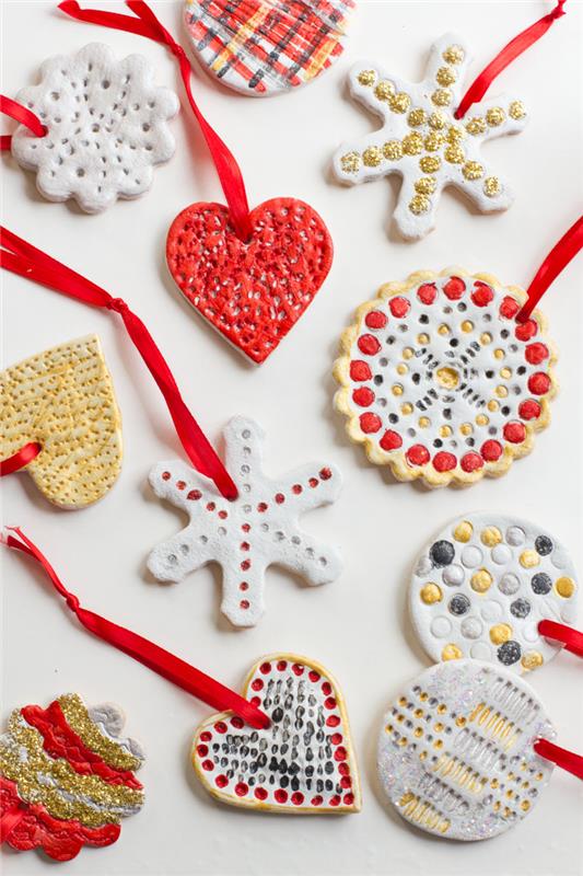 boya ve sim ile tuzlu hamur ve Noel süsleri nasıl yapılır öğretici