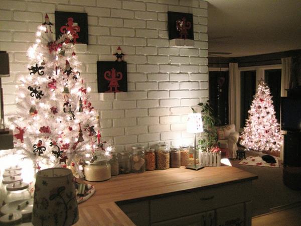 Noel ağacı-beyaz-orijinal-Noel-dekorasyonu