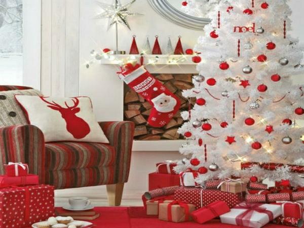Noel ağacı-beyaz-iç-sihir-Noel-dekorasyon-fantastik