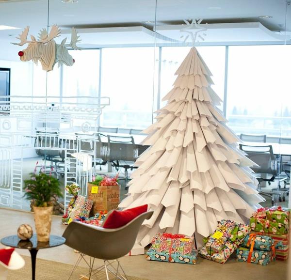 Noel-ağacı-beyaz-beyaz-Noel-kağıdı-dekoratif-Noel-ağacı