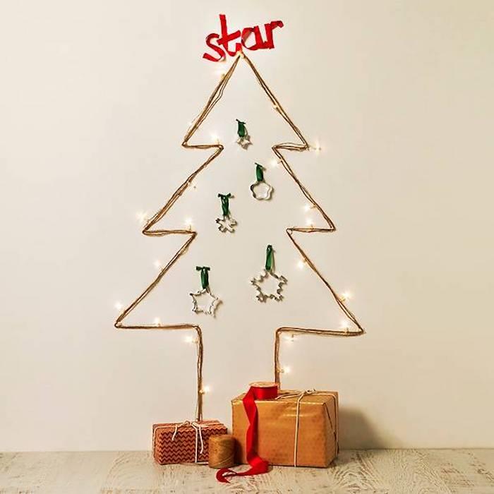 Kendinizi kurabiye kalıbında süslemeli hafif bir çelenk yapmak için Noel ağacı, DIY Noel evi