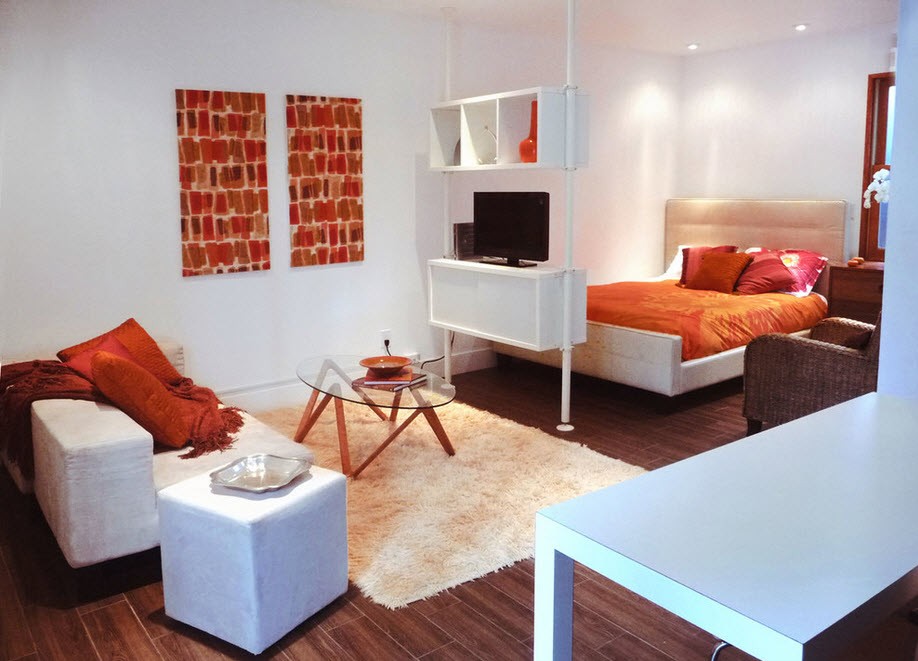 dormitorio combinado con sala de estar