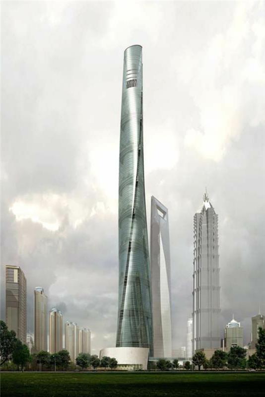 shanghai-kule-gökdelen-kamu-bina-oldukça-modern-tasarım-yüksek-bina