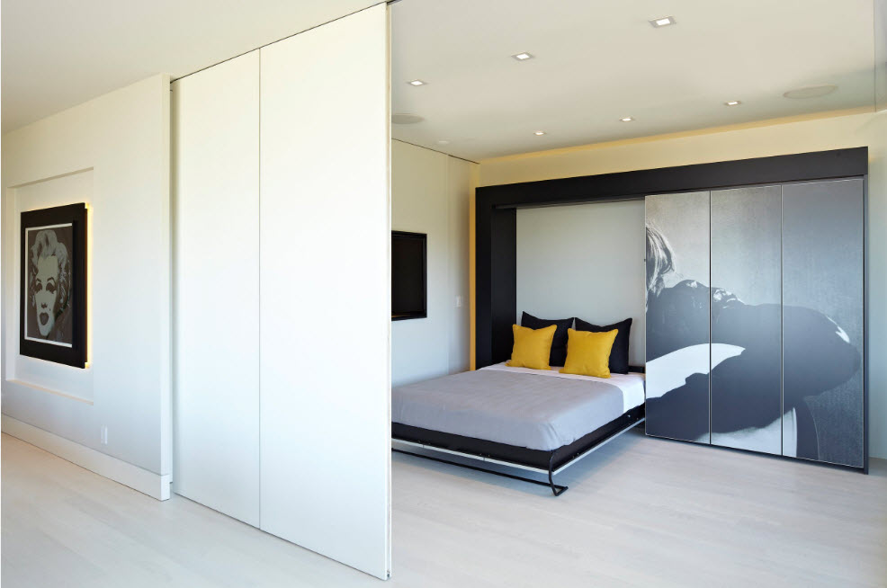 Guarda-roupa com cama dobrável