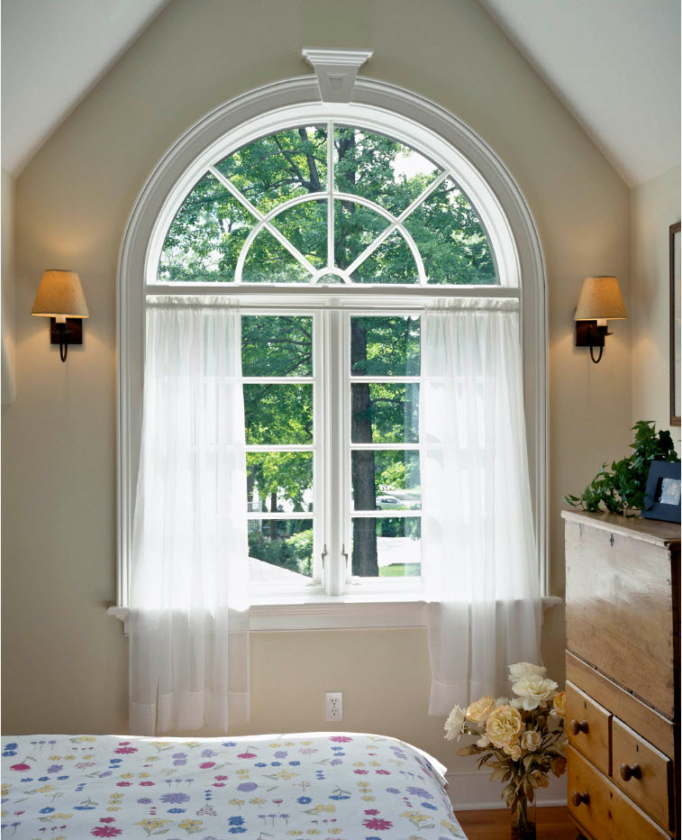 Cortinas para ventana arqueada