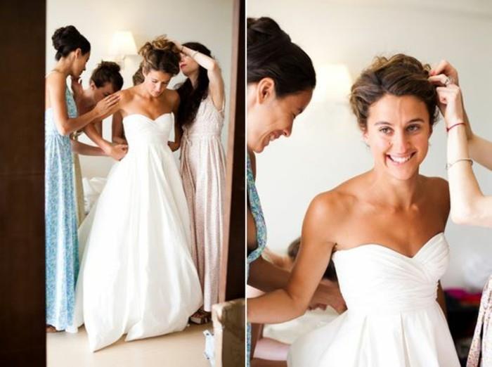 Paprasta ir elegantiška vestuvių suknelė-grožis-la-paruošimas