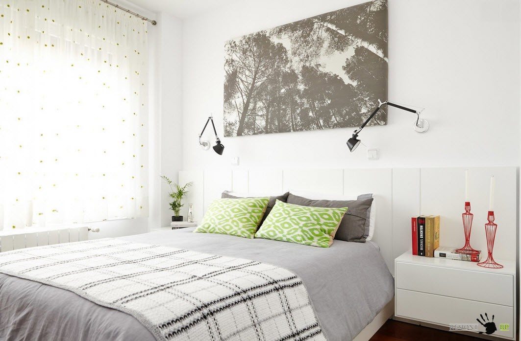 Camera da letto in stile scandinavo