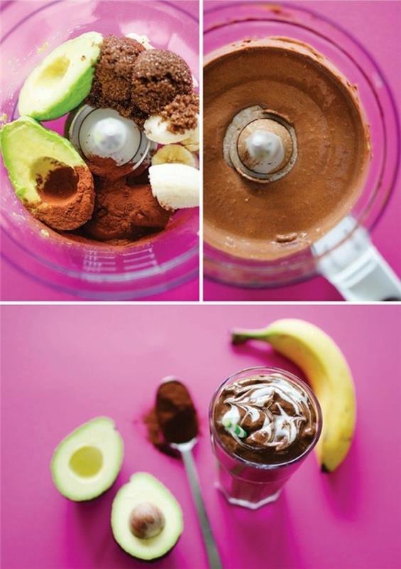 Kako narediti domač čokoladni detox napitek detox smoothie kakavovo banano in avokado recept za hujšanje preprost in hiter