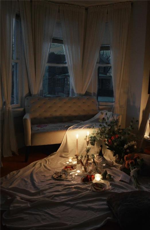 orijinal-sevgililer-akşam-aşk-her yerde-yatak odası-dekor