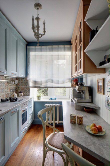 piccola cucina blu