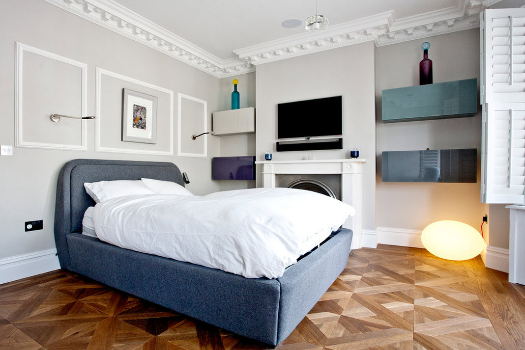 Camera da letto con camino