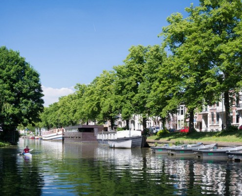 Casa flotante en los Países Bajos