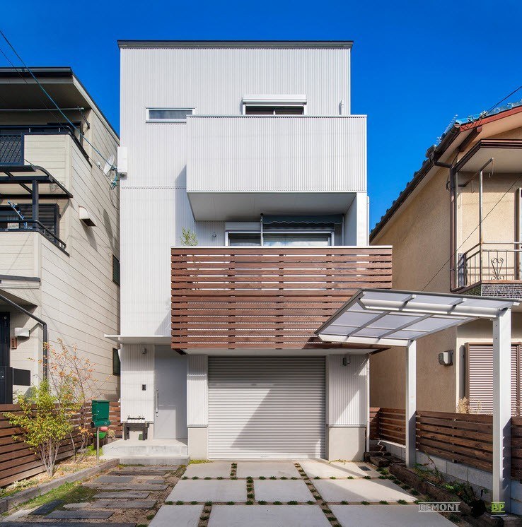 Fachada de uma casa japonesa