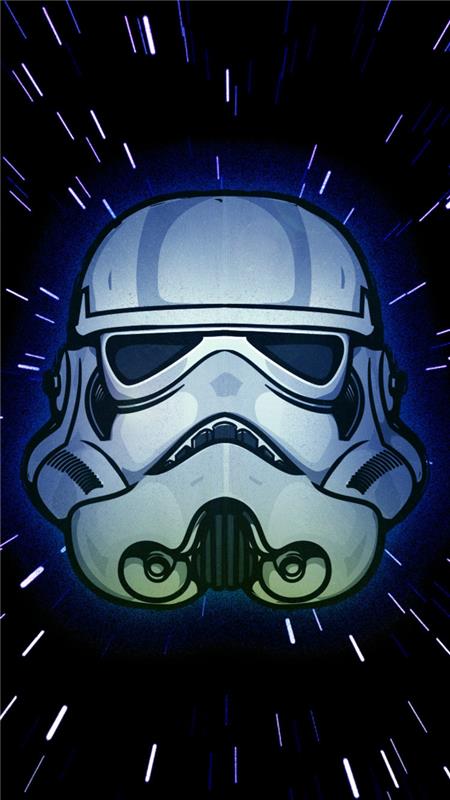 Disegno colorato di Stars Wars, la maschera di Stormtrooper, iphone için disegno