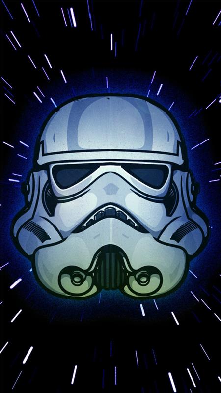 Disegno colorato di Stars Wars, la maschera di Stormtrooper, iphone için disegno