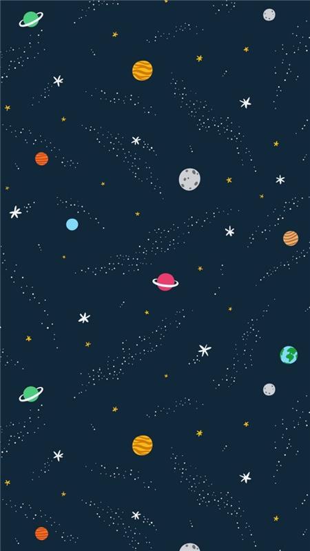 iphone arka planları, gezegenler ve yıldızlar, koyu mavi arka plan