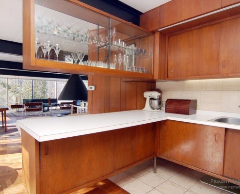 A fachada da cozinha na foto