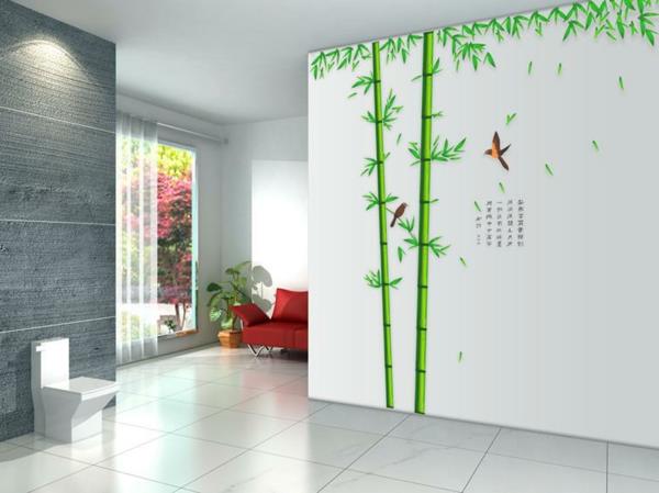 japon-tarzı bambu-dekorasyon-çıkartma