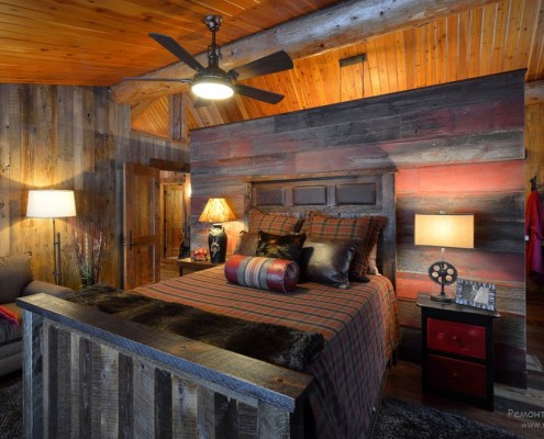 Camera da letto in una casa in stile chalet