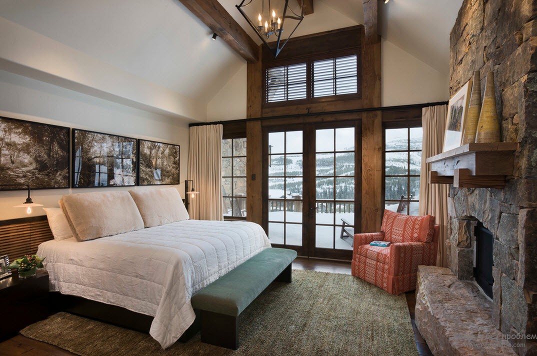 Design della camera da letto dello chalet